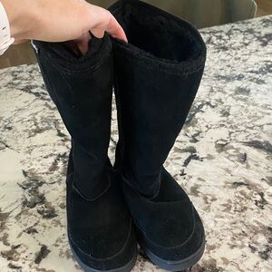 BearPaw Black Suede Winter Boots